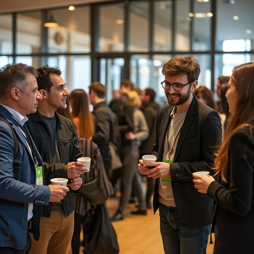 Networking durante pausa café