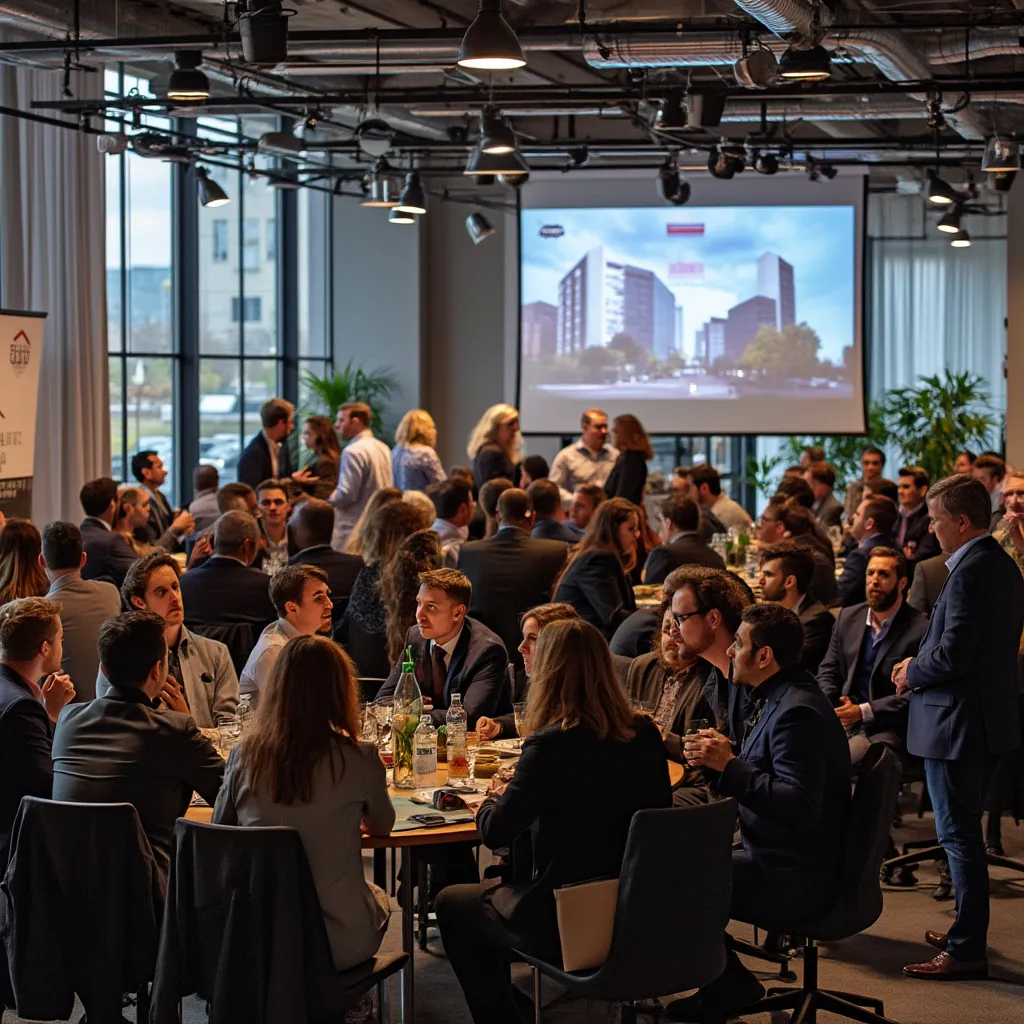 Networking en evento empresarial